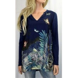 Anthropologie Akemi & Kin Fauna Henley, Navy